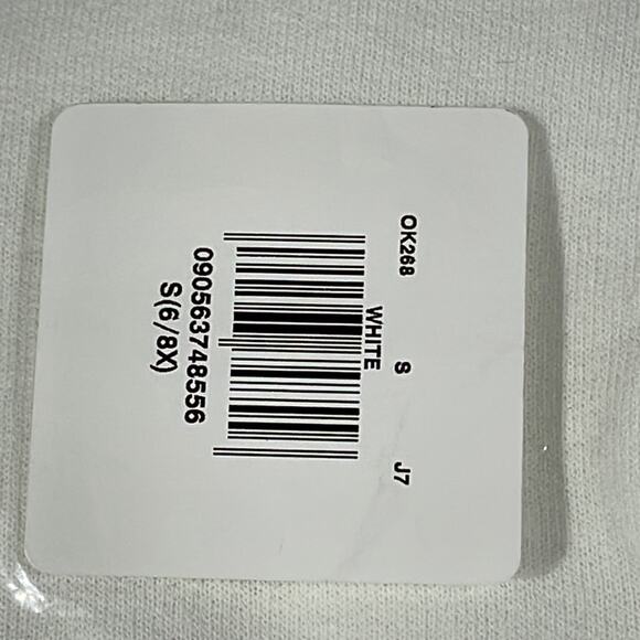 Hanes EcoSmart Kids White Sweatshirt Size 6-8 - Picture 12 of 12